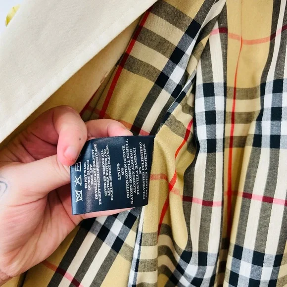 Burberry Beige Nova Check Lined Classic Utility Trench Coat UK L - Picture 11 of 16